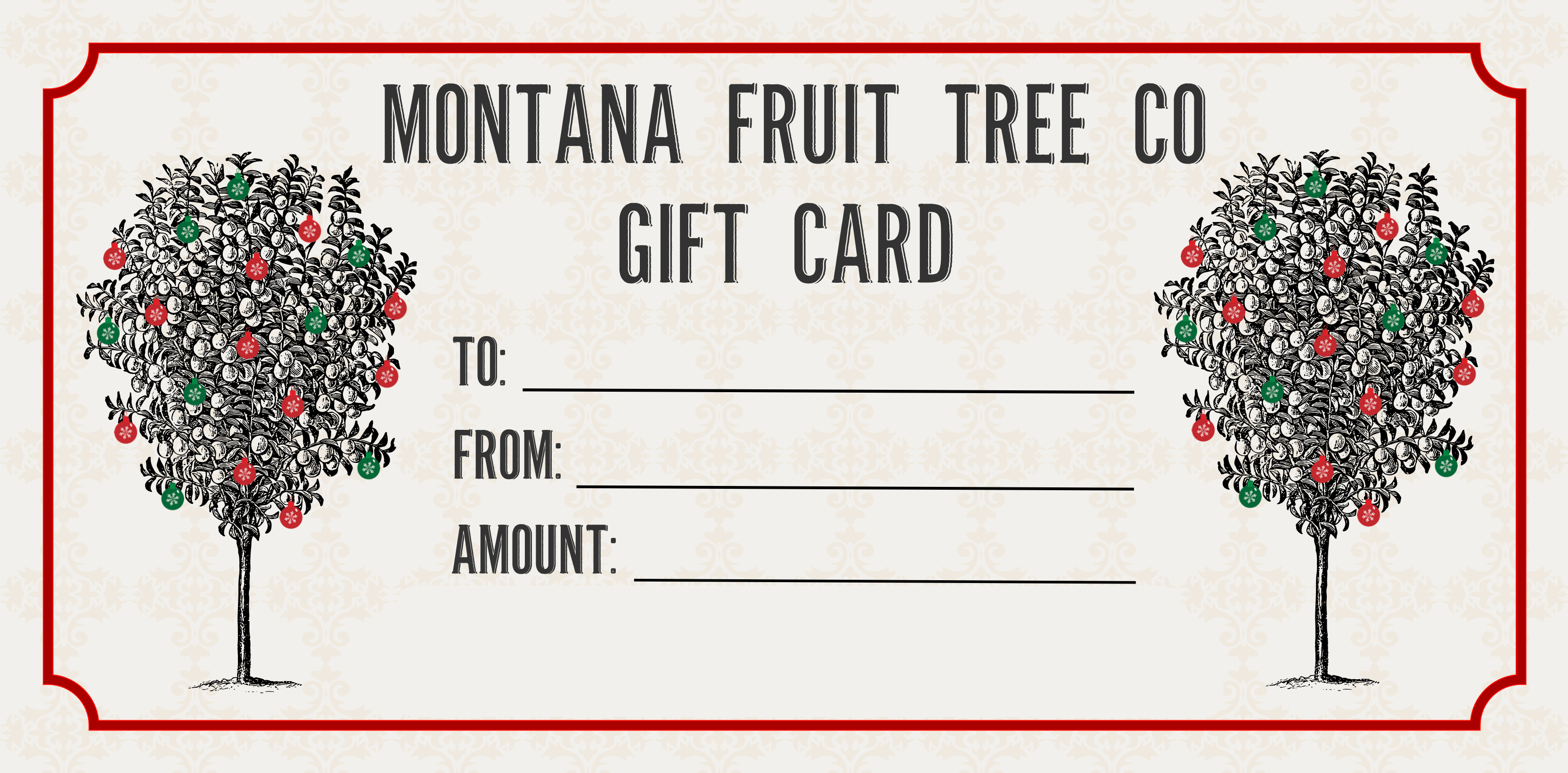 GIFT CARDS – Montana Fruit Trees