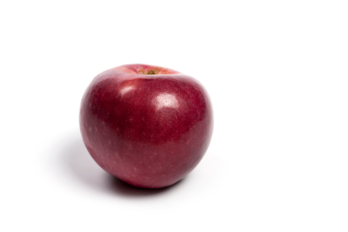 A single Spartan apple on a white background